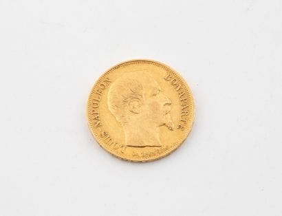 One 20 franc gold coin, Louis Napoléon, 1852.
Weight...