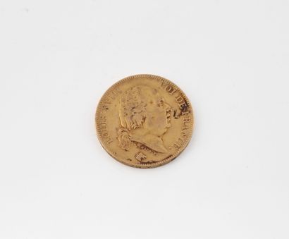 One 40 franc gold coin, Louis XVIII, 1817.
Weight...