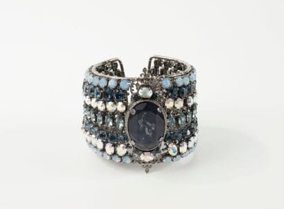 SATELLITE
Semi-open cuff bracelet in silver-plated...