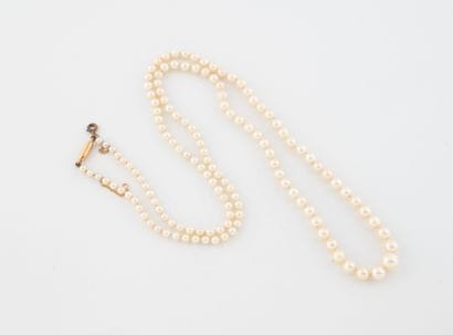 Necklace with one strand of gently tumbling...