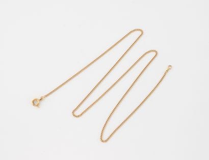 Neck chain in yellow gold (750).
Spring-ring...