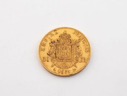 FRANCE
50 Fr gold coin. 
Napoleon III Emperor.
1865.
Weight...