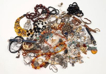 Large lot of costume jewelry, including a...