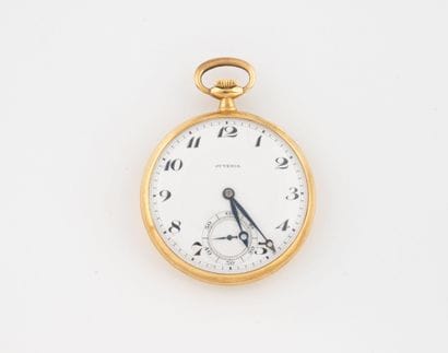 JUVENIA
Pocket watch in yellow gold (750).
White...