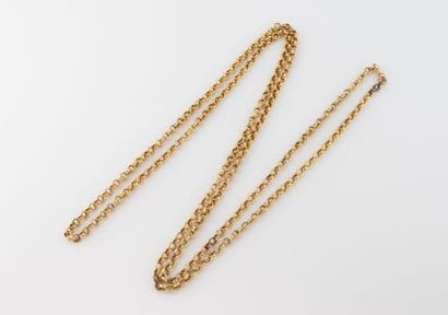 Sautoir in yellow gold (750) with jaseron...