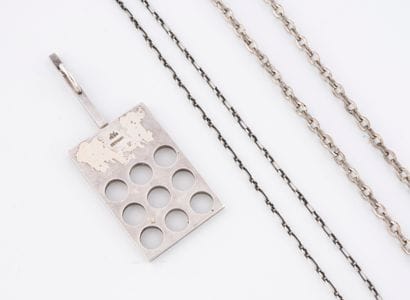 DENMARK 
Large abstract silver pendant (min...