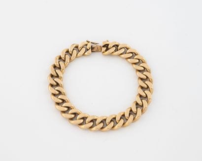 Gourmet bracelet in yellow gold (750) with...