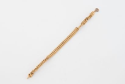 Small bracelet in yellow gold (750) with...