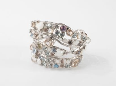 SWAROVSKI
Silver-plated metal cuff bracelet...