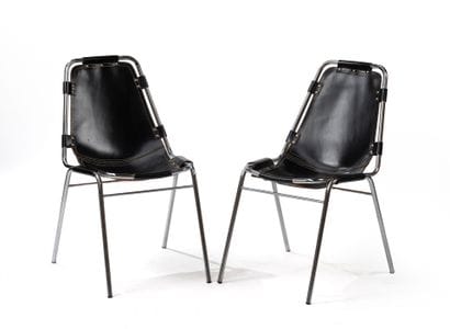 DAL VERA (20th century)
Suite of two chairs,...