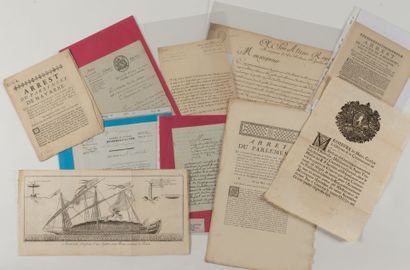 GALÈRES
29 lettres ou pièces, XVIIe-XVIIIe...