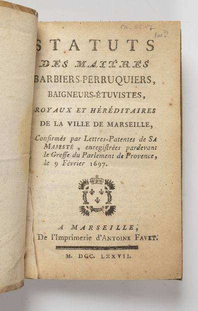 STATUTS des maîtres Barbiers-Perruquiers,...