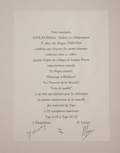 Jacques PREVERT (1900-1977)
Hommage à Rimbaud...