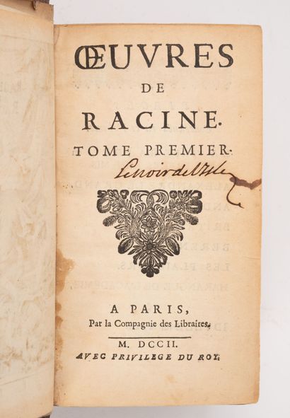 Jean RACINE (1639 -1699)
Tragédies, Tomes...
