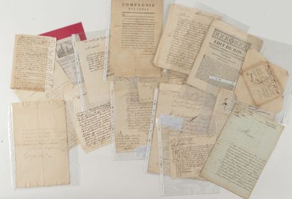 COMPAGNIE DES INDES
34 lettres ou pièces,...