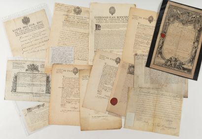 ANCIEN RÉGIME
31 pièces, XVIIIe siècles ;...