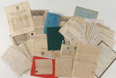 ANCIEN RÉGIME
31 pièces, XVIIIe siècles ;...
