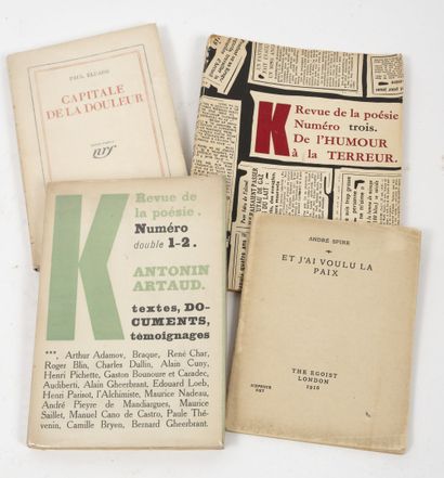 Lot de 4 volumes : 
- Revue de la poésie...