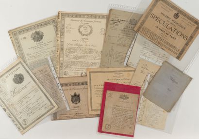 DIVERS
24 pièces, XIXe siècle ; formats divers,...