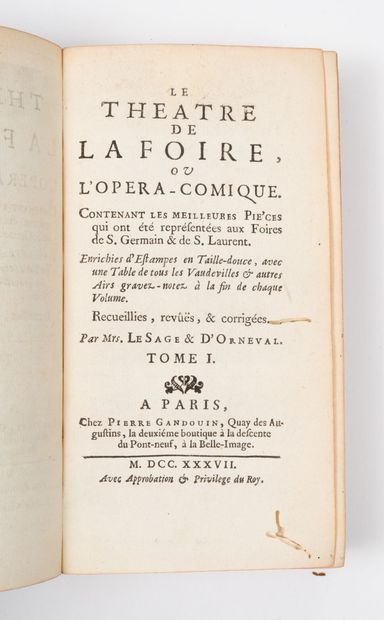 THEATRE.- LE SAGE & D'ORNEVAL.
THÉÂTRE DE...