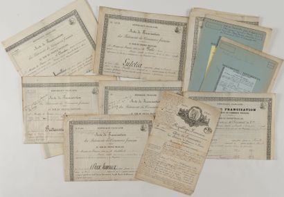 MARINE
26 actes de francisation, 1809-1906...