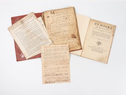 Lot de 4 livres et 1 manuscrit :
- Charles...