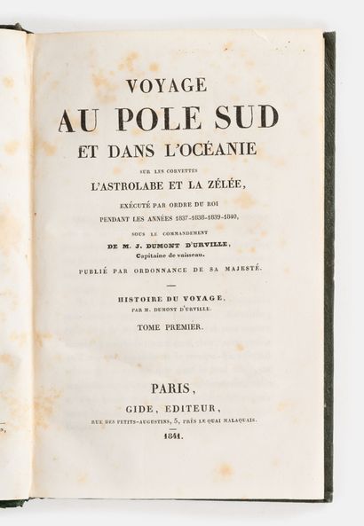 DUMONT D'URVILLE. 
Voyage au pôle sud et...