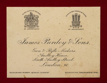 J. PURDEY & Sons
Side-by-side centerfire...