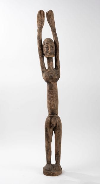 MALI
Tellem.
Large wooden sculpture.
H. 104...