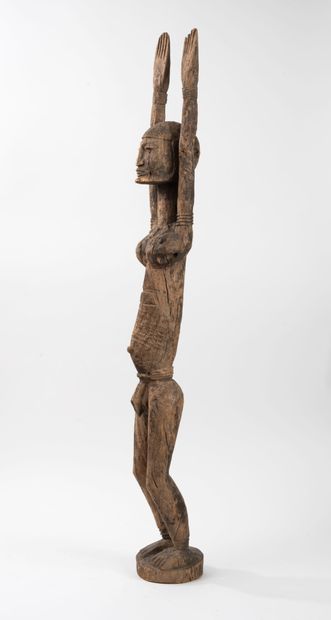 MALI
Tellem.
Large wooden sculpture.
H. 104...
