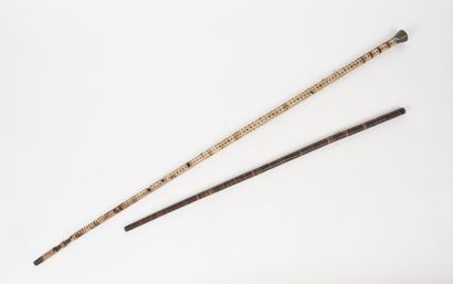 Travail de marin, vers 1870-1890.
Canne en...