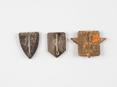 Trois insignes : Commando n°3, Commando N°17...