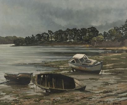 Michel MARGUERAY (1938)
Low tide on the Rance,...