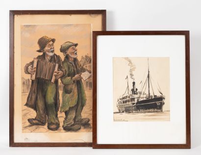 Fred PAILHES (1902-1991)
Three charcoal drawings...