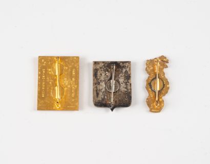 Trois insignes de Compagnie de Supplétifs...