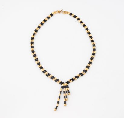 Collier façon négligé à deux rangs, orné...