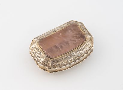 Petite boîte en argent et vermeil (925) à...