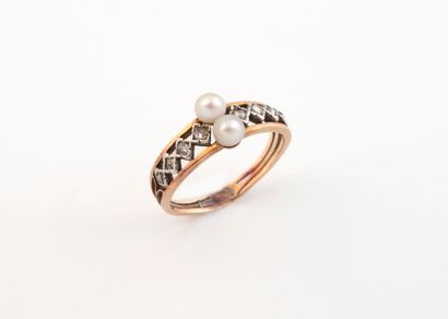 Openwork pink gold (750) and platinum (850)...