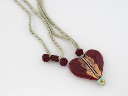 Loulou de la Falaise 
Water-green passementerie...