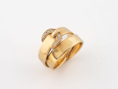 HERMES Paris
Belt ring in yellow gold (750)...