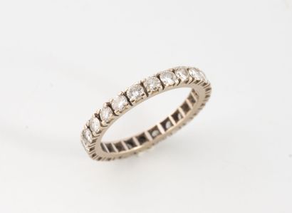 American wedding band in white gold (750)...