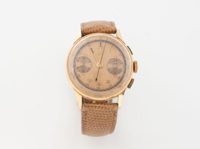 Men's chronograph wristwatch in yellow gold...