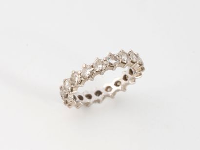 American wedding band in white gold (750)...