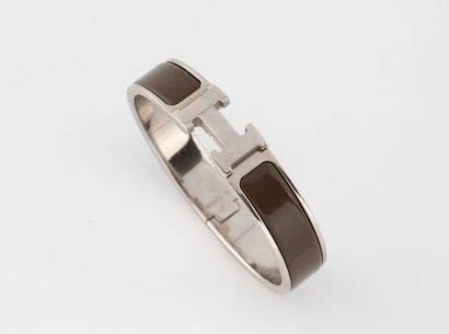 HERMES 
Click-clac H bracelet in steel and...
