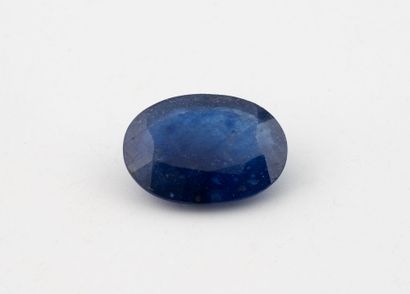 Oval faceted sapphire on paper.
Possibly...