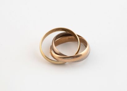 CARTIER
Alliance Trinity trois ors (750).
Signé...