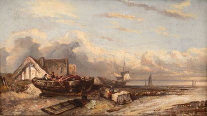 In the style of Emile GODCHAUX (1860-1938)
Fishermen...