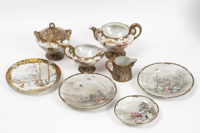 JAPAN Satsuma
Parts of a polychrome porcelain...