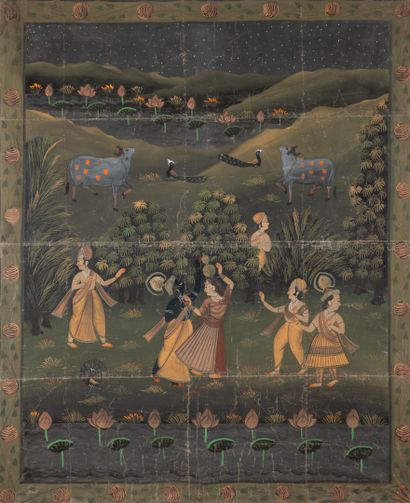 Indian school, 20th century
Two canvases...