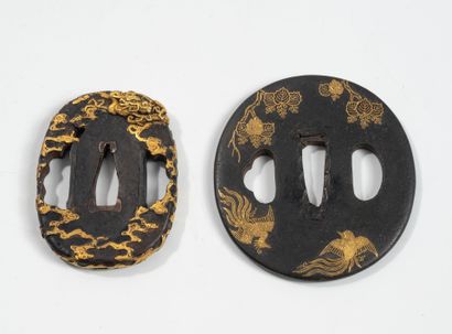 JAPAN, XIX-XXth century
Set of two iron or...